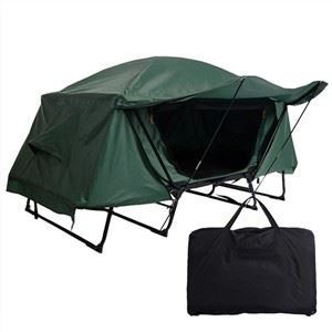 Camping Tent Cot, Folding Tent Combo Air Mattress & Sleeping Bag, Off-Ground Tent Shelter with Carry Bag for Hiking