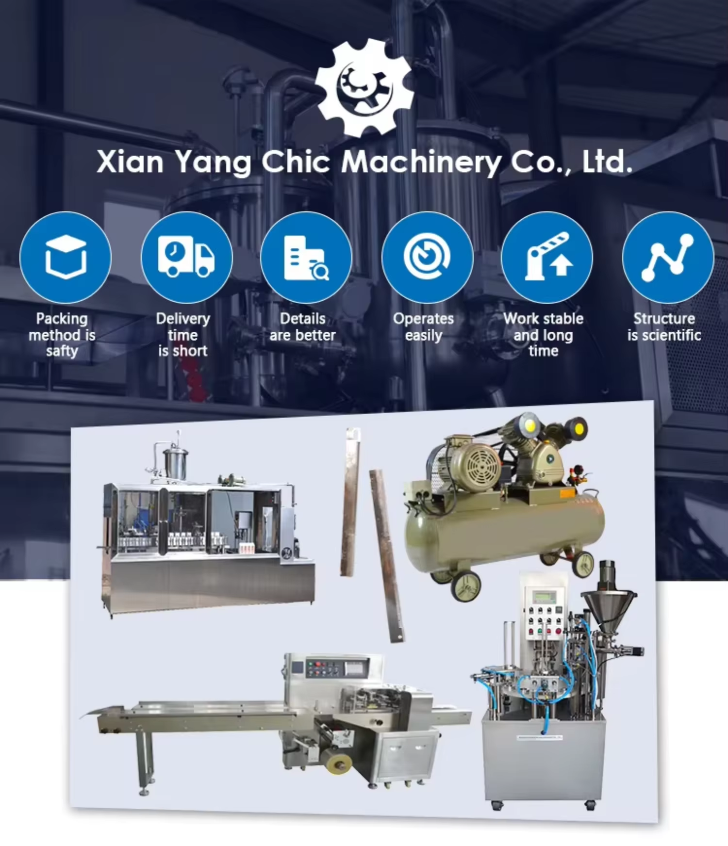 Fully Automatic CHIC Brand Pillow Heat Shrink Film Packaging Machine for Tableware Bottles Milk Tea & Cosmetic Wrapping