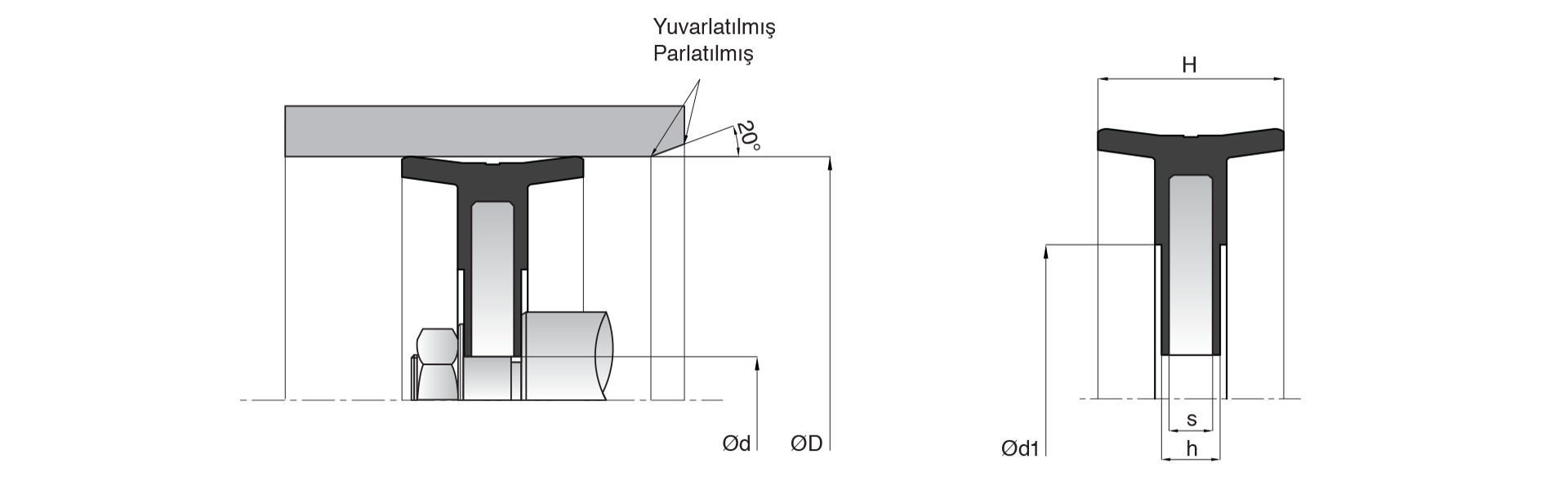 NBR Pneumatic Piston Seal Double Acting High Friction Resistant