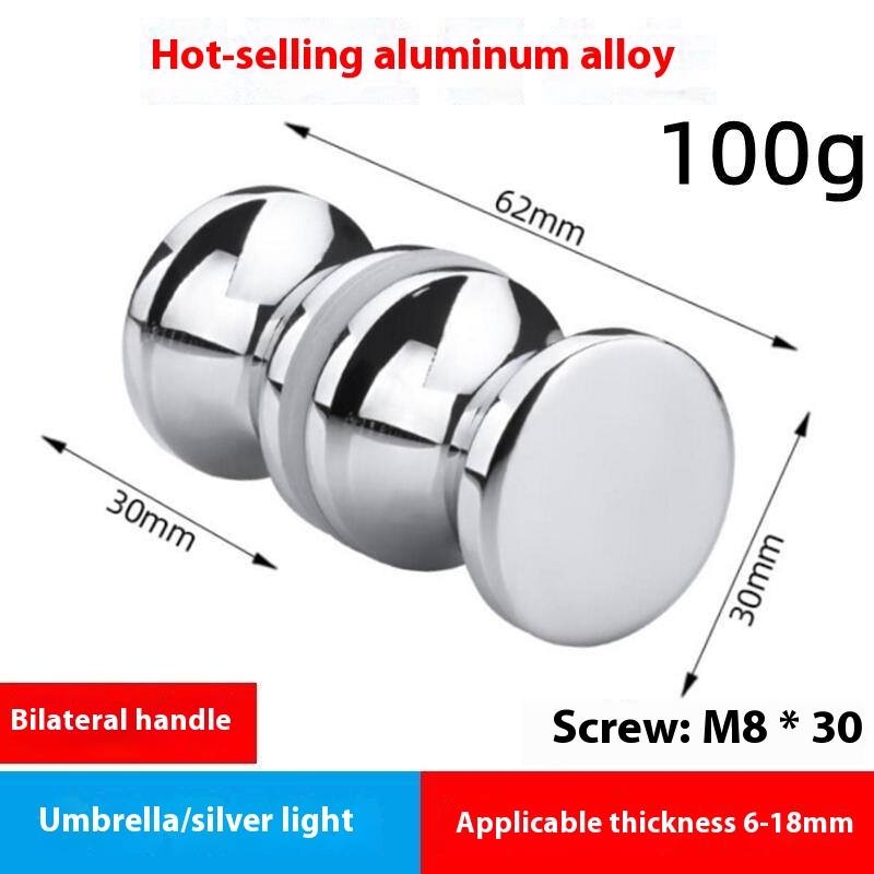 Single Hole Modern Solid Cylindrical Aluminum Bathroom Accessory Single Handle for Small Shower Room Glass Door