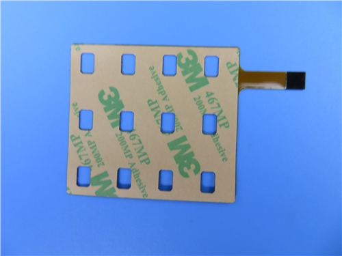 Single Sided Flexible PCB On Polyimide With 3M Tape and Immersion Gold for Keypad Membrane