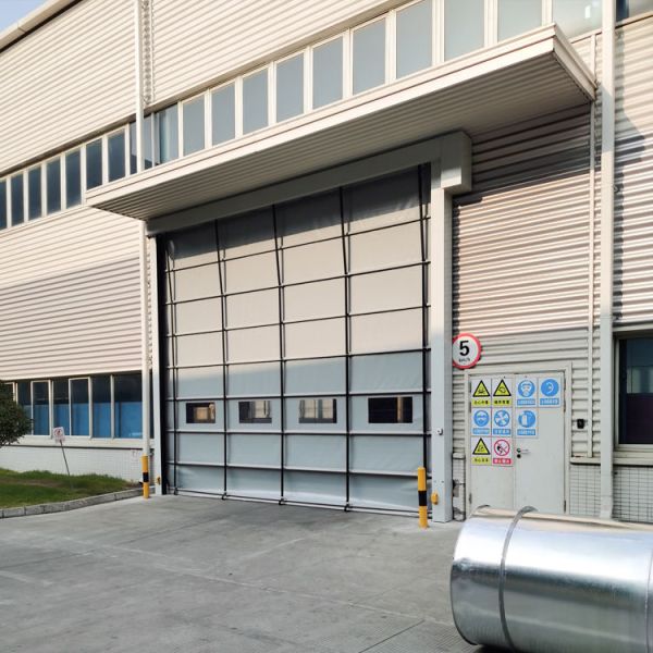 PVC Customized Automatic High Speed Folding Door Fast Stacking Rolling Curtain Rapid Access Operations