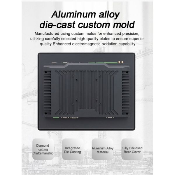 Aluminum Alloy case Ip65 Capacitive Touch Display Lcd Flat Screen Full hd Embedded Industrial Computer Customization