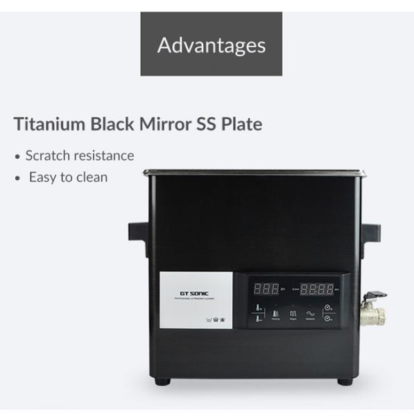 Touch Panel Parts Ultrasonic Cleaner Titanium Black Ultrasonic Bath Cleaner 200W