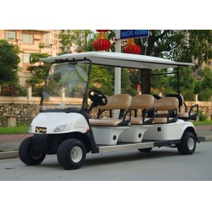 Popular Outdoor 6 Seater Golf Cart With Aluminum Rim , 48V Battery Voltag