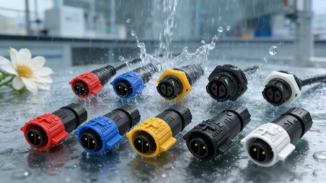 M19 10 Pin Waterproof Panel Mount Connector 5A 300V Quick Lock Round Data Connector