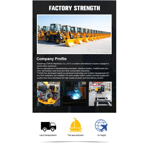 CE 0.4m2 Bucket Hydraulic Wheel Loader Earthmoving Construction Equipment