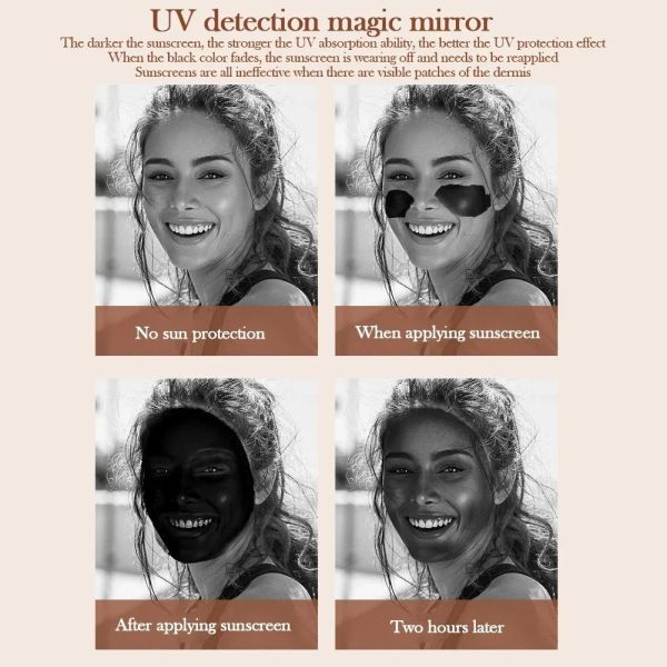 Sunscreen Testing Camera 2X Magnification Travel Makeup UV Mirror with Light(WH-MR-89)