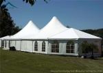 White Roof Fabric Mixed Marquee Tents Water Resistant For Commercial Activities
