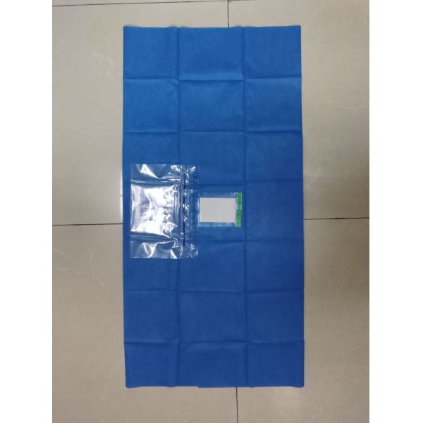 SMS Waterproof Sterile Fenestrated Drape , Eye Drape With Pouch / Incise