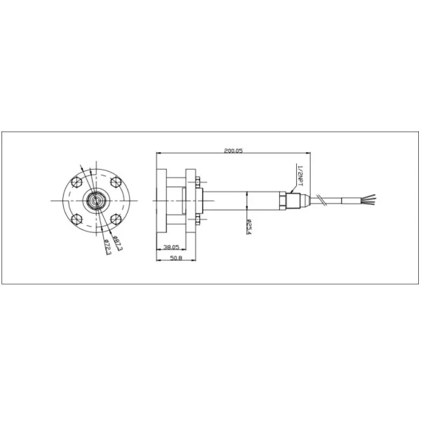 BH-WS 4-20mA weld liquid level transmitter with flange pressure transducer
