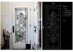 Fashion Tempered Decorative Glass Panels Wood Grain Clear Tinted Black Patina