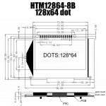 128X64 SPI Graphic LCD Display , ST7565R Yellow LCD Graphic 128x64