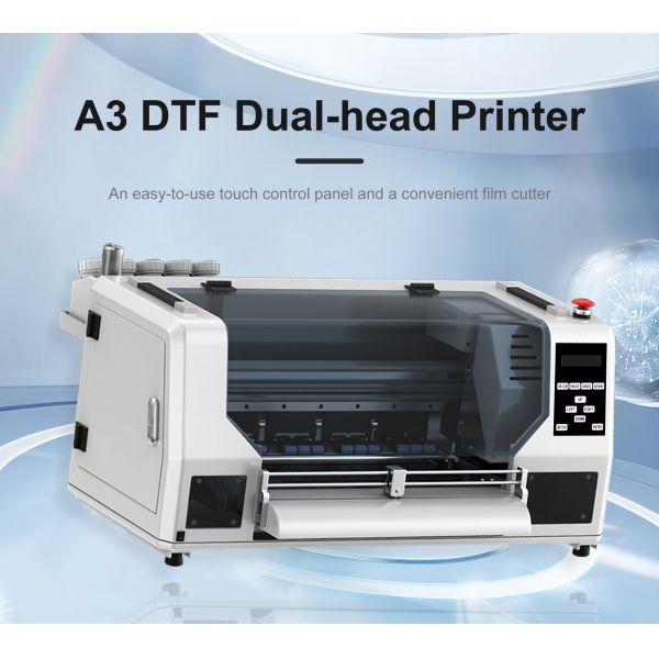 KECAI Automatic A3 White Ink Circulation 30cm Double Printhead XP600 T-shirt Pet Film Impressora DTF Printer With CE