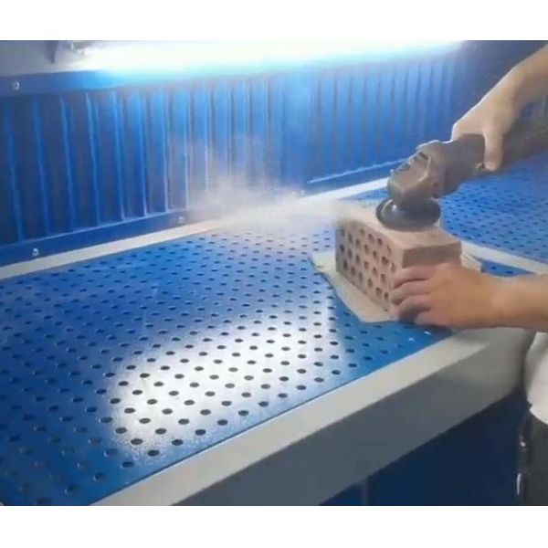 Dust Collect Down Draft Bench PLC Control Dual Sanding Station Downdraft Table 8000M3/H