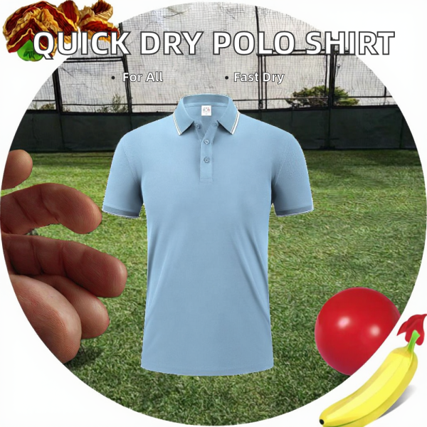 Men's High Quality Quick Dry Golf T-Shirt Custom Brand Solid Color Plain for Polo Loose Fit Knitted Plus Size Factory Supply