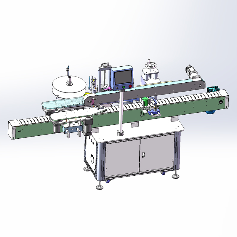 High Efficiency Automatic Labeling Machines Buckets and Square Bottles Labeling Machine for Sauces Chemicals Label Applicator