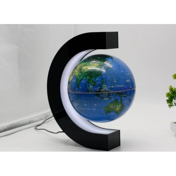 new christmas gift c shape magnetic floating leviate pop globe ball gift