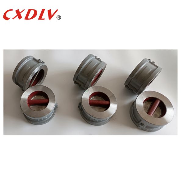 Wafer Type Check Valve Dual Plates Swing Inner Stem Zero Leakage