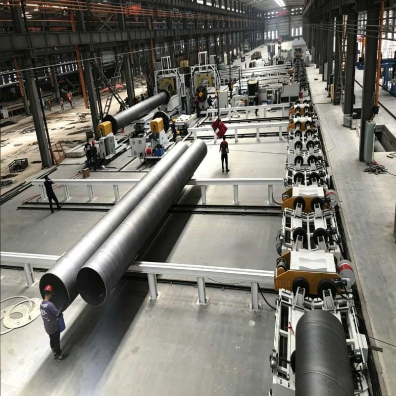 Automatic Polyurethane Spray HDPE PE Wrapping Steel Pipe Thermal Insulation Machine