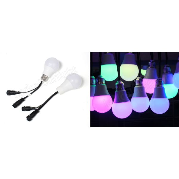 DMX512 Programmable 60mm LED Pixel Bulb RGB Pixel Light Bulb Designed in Lighting Projects