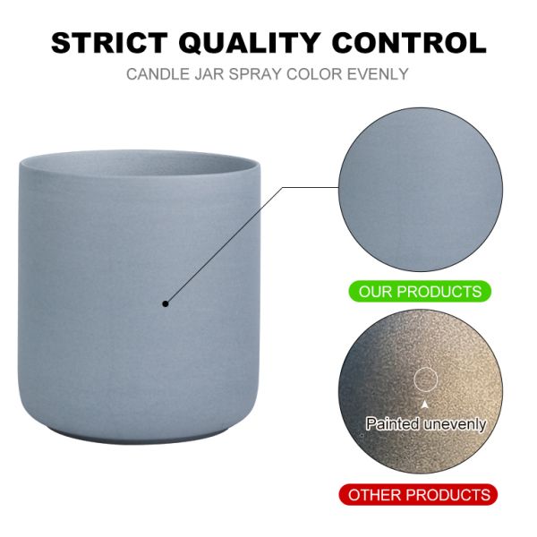 Matte Multi-colored Wedding Home Decor Candle Cup Container Ceramic Empty Candle Jars Without Lid