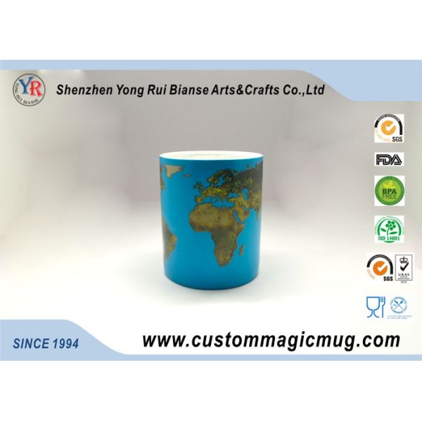 Heat Sensitive Eco Friendly Mugs , Color Changing 11oz Coffee Mug
