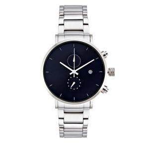 Buy cheap Mens Stainless Steel Watches , 3atm Waterproof Bar Mens Silver Watch With Black Face product