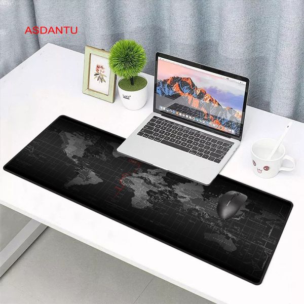 Non-Slip Desk Mat 80*30Cm Extended Gaming Pad with Custom Logo and World Map Design