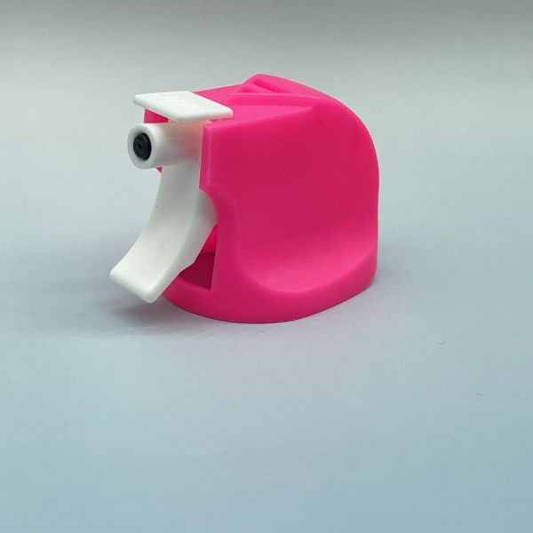 Spray gun in use demonstrating adjustable nozzle functionality