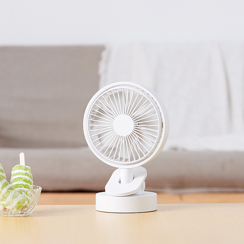 Table Clip Fan Oscilation With Clips Rechargeable Portable Handheld Table Clip Fan