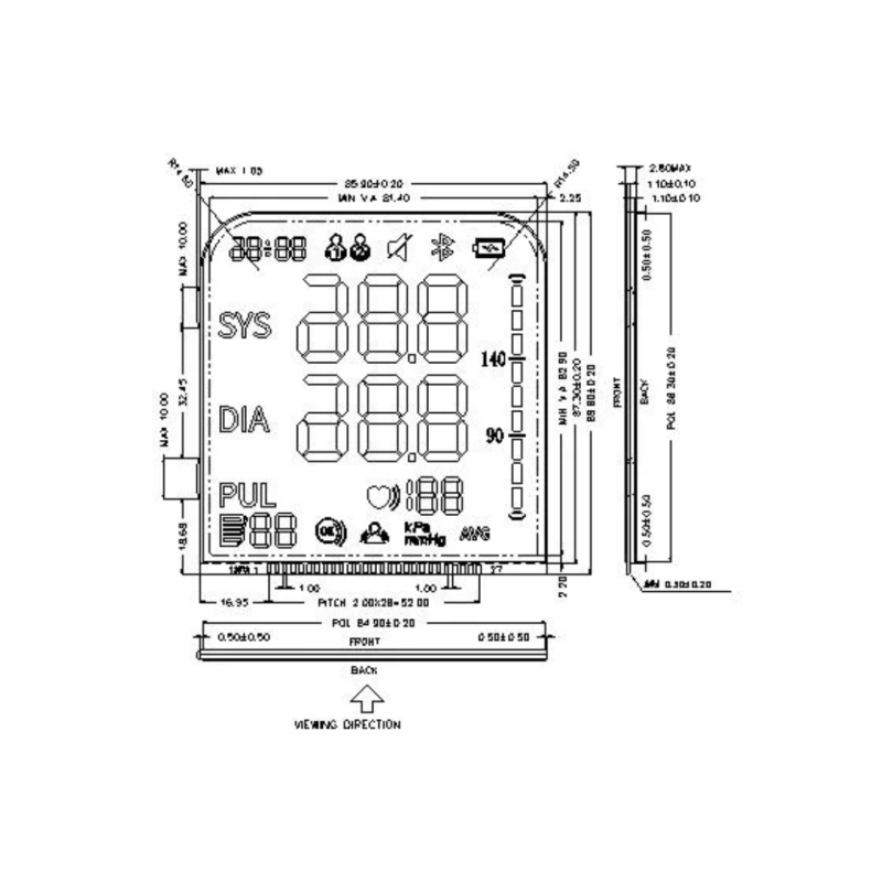Medical Treatment Segment LCD Display