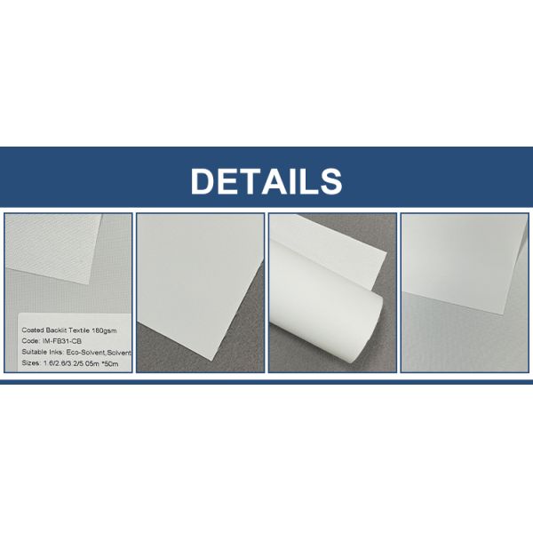 180gsm Water Resistant Matte Surface Backlit Textile for LED Light Box Advertising