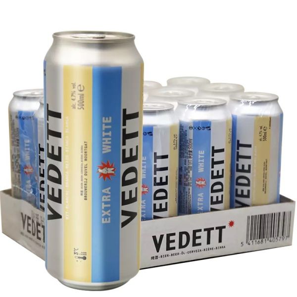 Stackable Aluminum Beer Can With Pull Tab Lid Silver / Customize