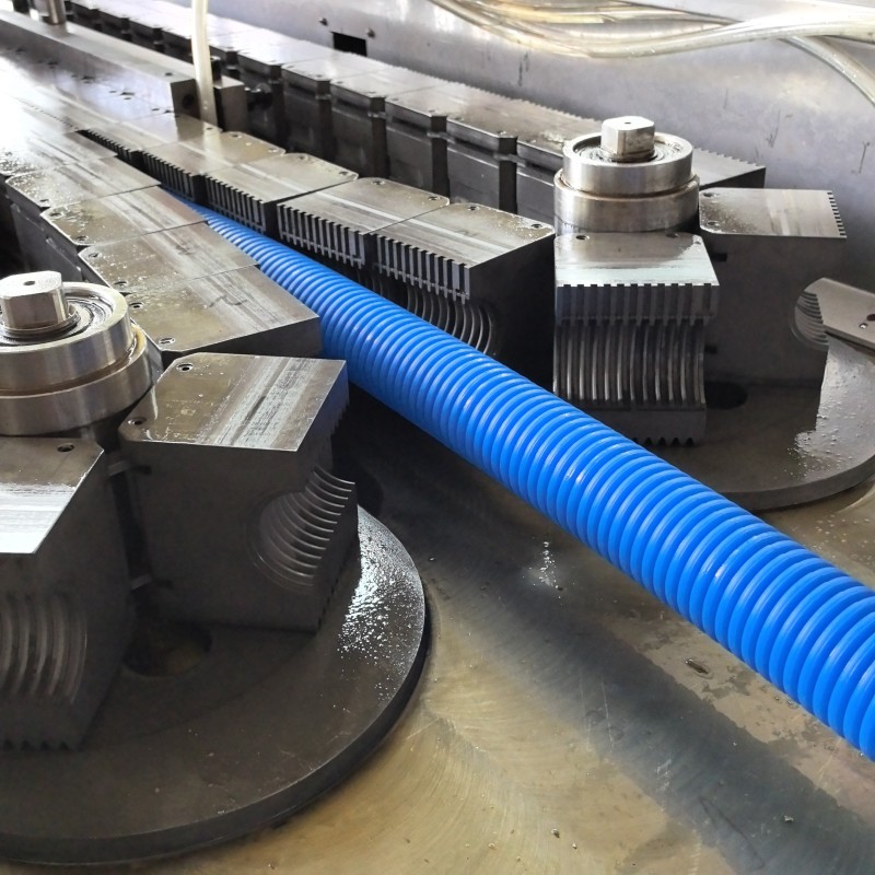 Plastic HDPE PE PP PVC Single Wall Corrugated Pipe Extrusion Machine Electrical Conduit Flexible Hose Tube Making Production Line