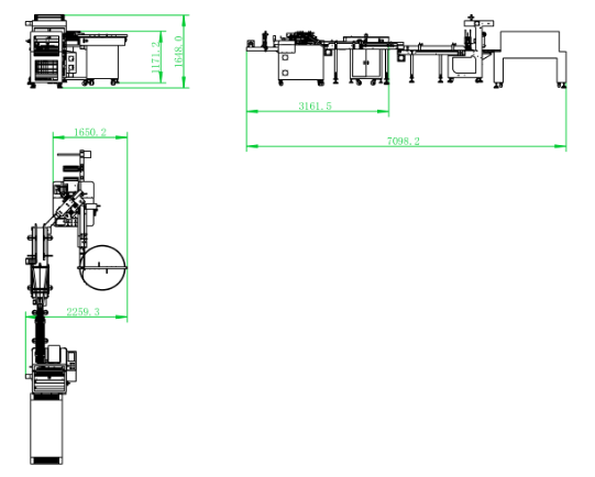 Air Jet Automatic Packaging Line High Speed Shrink Tunnel Machine For Multi Roll Tape Bundle