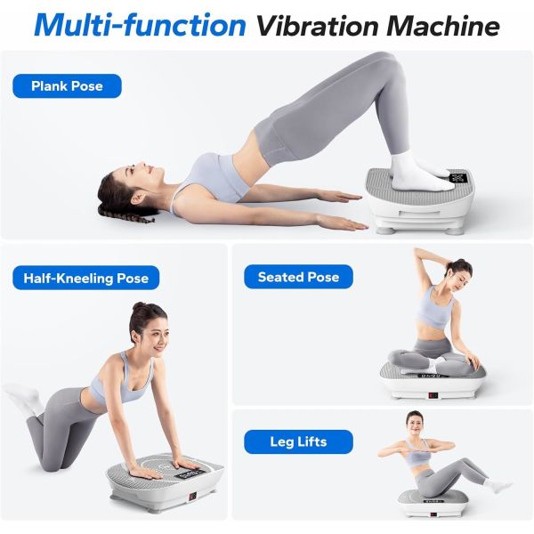 Multi function Vibration Plate Exercise Machine, Vibration Plate with Auto Mode, Vibrate Fitness Platform