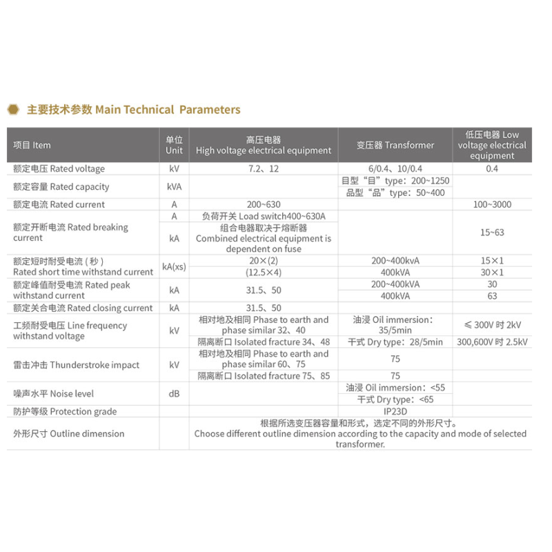 Compact Box Type Transformer Substation 35kv 1250KVA Rain Proof Electrical Equipment