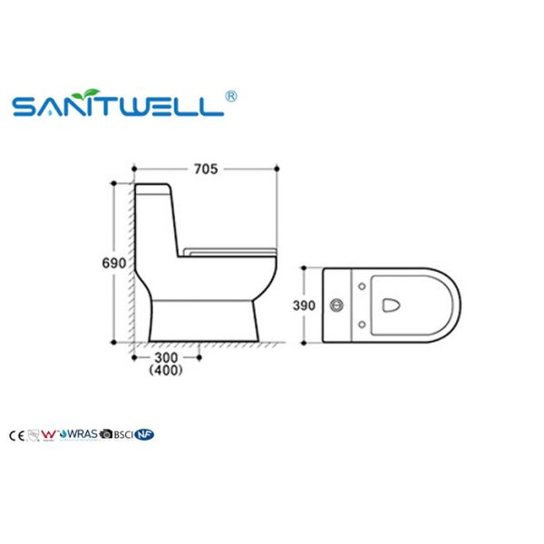 Building material siphonic wc one piece ceramic toilet equipment