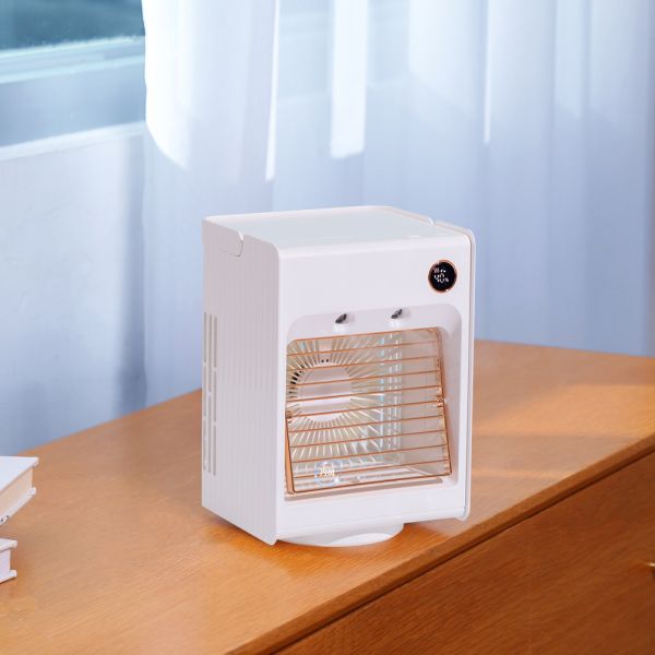 Rechargeable USB Air Cooler Fan 4000mAh Battery Nano Ice Mist Fan