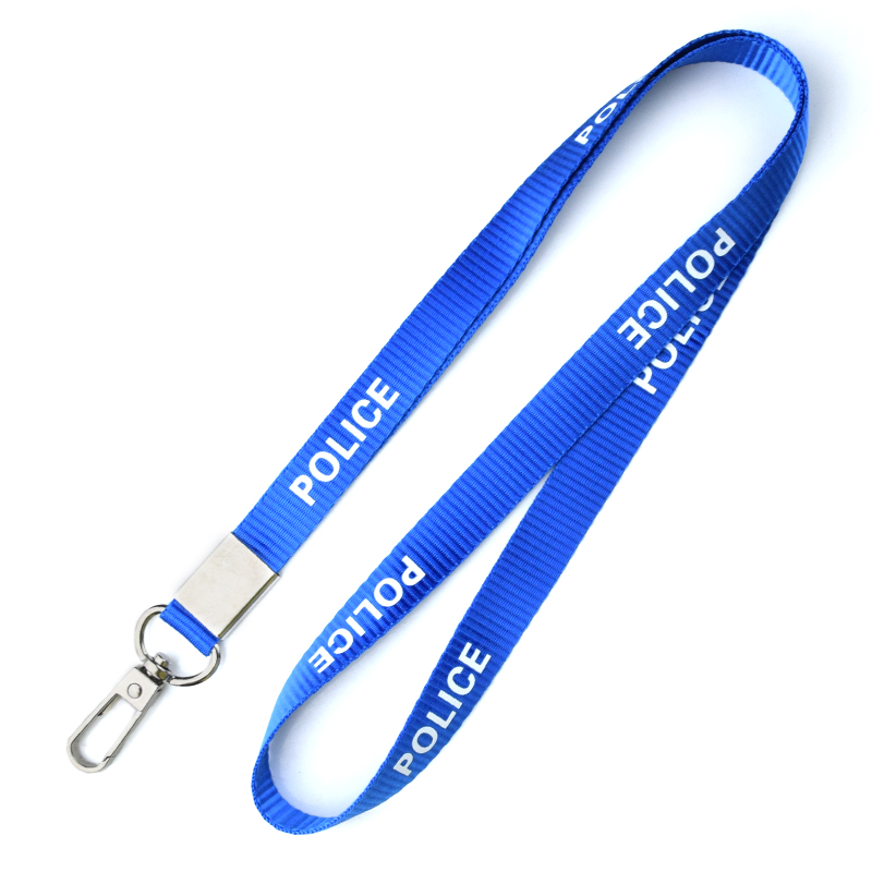 8" Office Polyester Safety Buckle Lanyard String Silk Printing Custom Logo