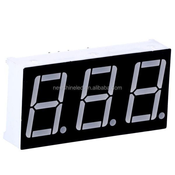 0.25 Inch LED 3 Digit 7 Segment Display with 6.2mm Digital Height Suitable for Electronic Counters and Digital Panel Displays