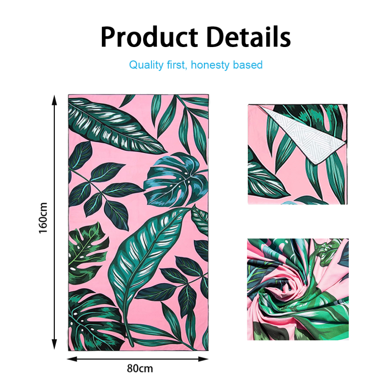 OEM Fast Dry Ultra Soft Custom Design Microfiber Beach Towel