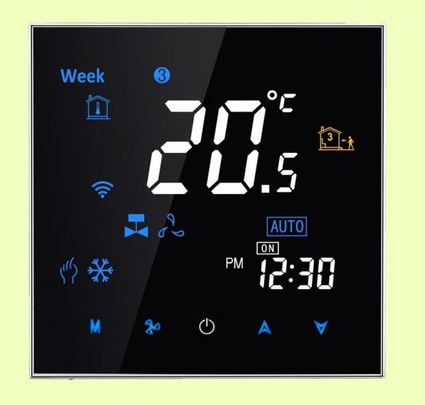 Smart WIFI Thermostat for fan coil units 2 pipe or 4 pipe system-Model TF-701/W