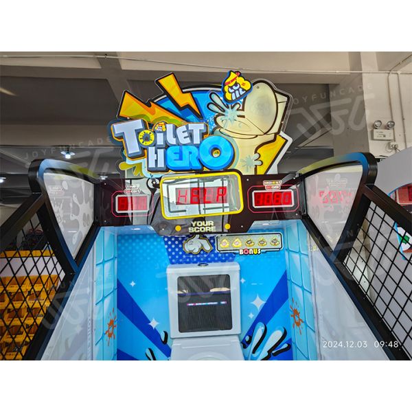 Toilet Hero Arcade Machine Innovative Ball Toss Ticket Redemption Game