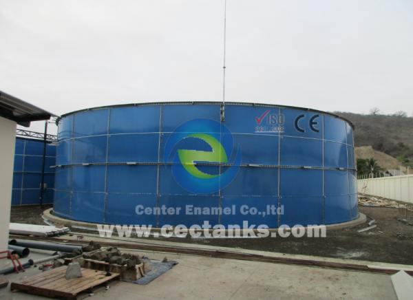 3mm - 12mm thickness Glass Fused Steel Tanks for Water Treatment Plant