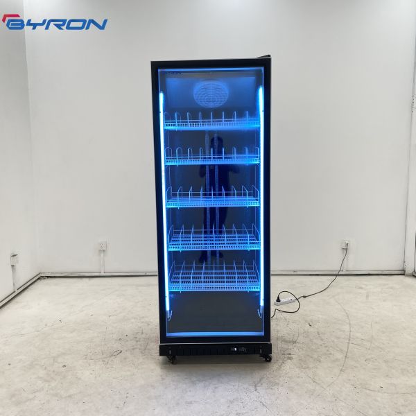 Freestanding Beverage Cooler Refrigerator Glass Fronted Drinks Fridge
