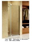 3 Panels Straight Frameless Glass Shower Doors Hinge Opening Style With