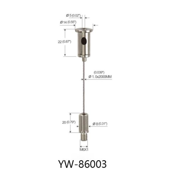 Led Linear Lights Brass Suspension Kits With Threaded Studs Multiple Color Optional