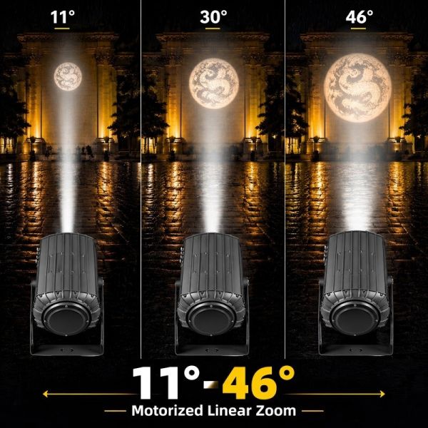 300W LED Zoom Outdoor Dynamic Floating Effect Gobo Projector Light